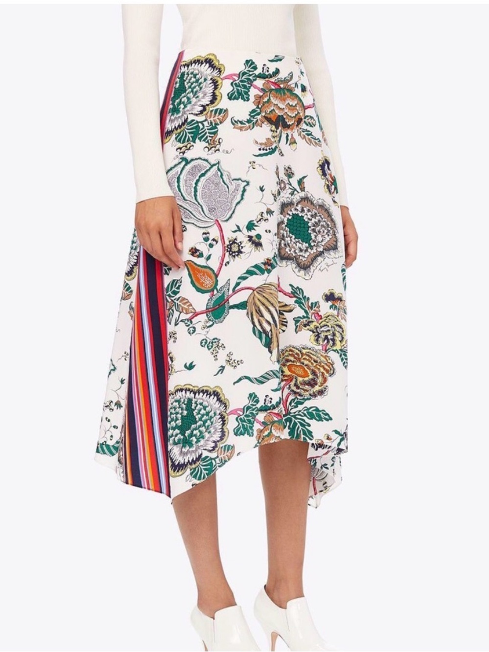 Tory Burch Marie 100% Silk Midi Skirt Size 8
Happy Times Crepe De Chine